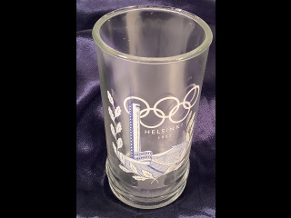 Helsingin Olympialaiset 1952 leimalla juomalasi