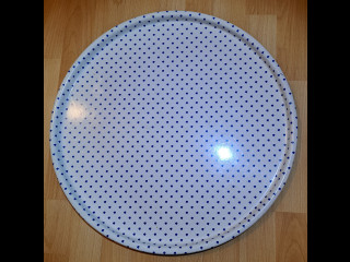 Iso pyöreä vanha tarjotin, halkaisija 49cm