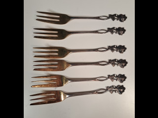 Hopeiset haarukat 6kpl