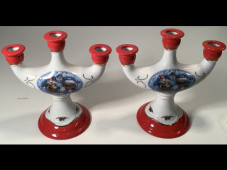 Jouluiset kynttilänjalat 2 kpl