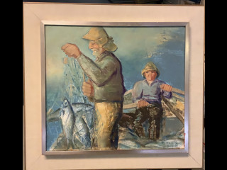 Taulu,  Hannila signeerattu öljy kankaalle