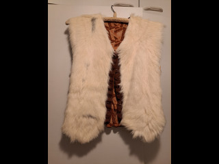 Vintage kaninkarvaliivi naisten koko S