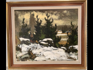 Olavi Laine Signeerattu öljyvärimaalaus kankaalle