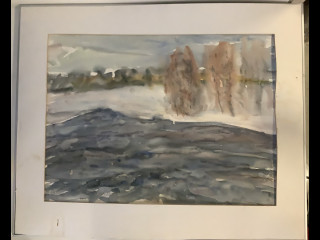 F Porokara. 1989.  Akvarelli.