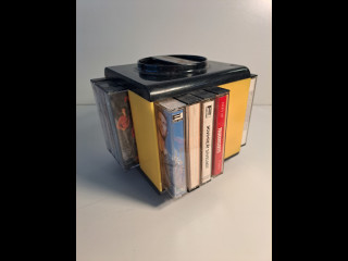 Retro pyörivä C-kasetti teline + kasetit