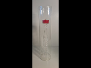 Lasinen kynttilänjalka Korkeus 33cm