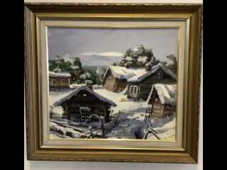 P Pylkkönen öljyvärimaalaus kankaalle