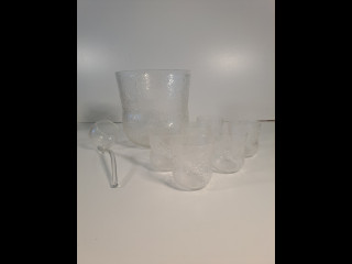 Nuutajärvi Fauna kulho, boolikauha ja lasit 6kpl