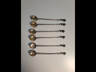 Hopeaiset Auran ruusu-mehulusikat