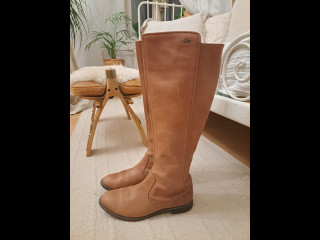 Lacoste ruskeat naisten nahkasaappaat 39