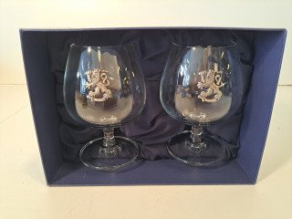 Leijona konjakkilasit 2 kpl lahjarasiassa