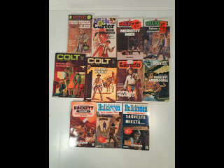 Länkkärikirjat 11kpl Sheriffi+Colt ym.