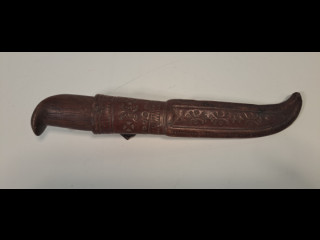 Vanha puukko+nahkatuppi