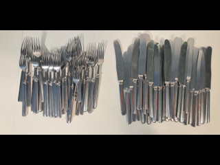 Haarukat 30kpl ja veitset 37kpl Hackman-Sorsakoski