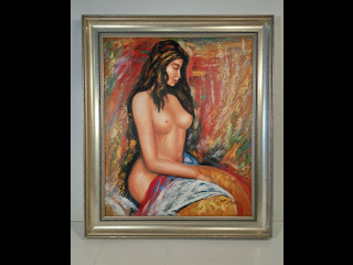 Öljyvärimaalaus kankaalle, signeerattu