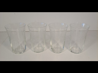 Vintagelasit hiotulla kuviolla 4kpl