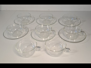 Wilhelm Wagenfeld lasiset kupit ja asetit