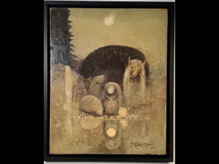 Fritz Jakobsson: öljyvärimaalaus levylle. 2015