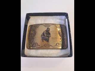 Vintage cowboy vyönsolki messinkiä