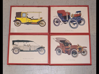 Wanhat autot taulut 4kpl