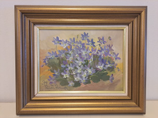 Orvokkitaulu signeerattu Riitta Ranta -79