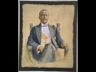 Sekatekniikka.Fritz Jakobsson ,Mannerheim.  Signeerattu