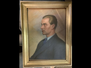 Kaarlo Atran öljyvärimaalaus levylle. 1946. , Toivo Rekola