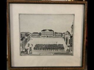 Paraati Hämeenlinnassa 1854,piirros