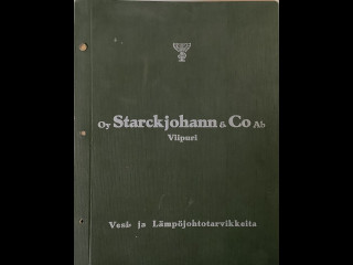 Oy Starckjohann&Co Ab Viipuri tuoteluettelo 230 sivua