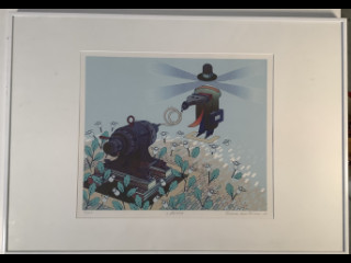 Raimo Huittinen 1990 grafiikanlehti ”Lataamo”