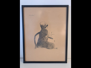 Ester Heleniuksen litografia 1920 luvulta signeerauksella