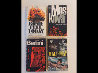 4 kpl kirjoja Rooma, Moskova, Berliini