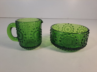 Riihimäen lasi Grapponia sarjan sokerikko ja kermakko