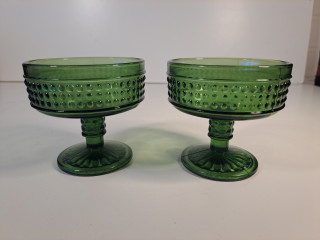 Kaksi Riihimäen lasin Barokki sarjan lasimaljaa