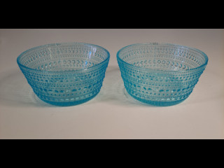 Iittalan turkoosit Kastehelmi kulhot 2kpl