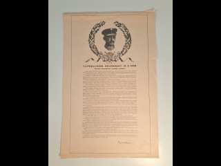 Ylipäällikön päiväkäsky 14.3.1940 Mannerheim