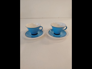 Arabia Harlekin kahvikupit+tanssit 2kpl