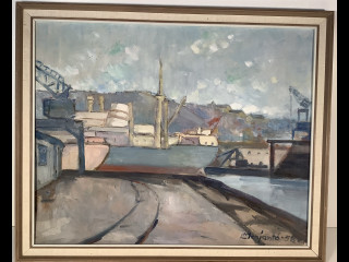 Lauri Merjanto 1958. Öljyvärimaalaus levylle