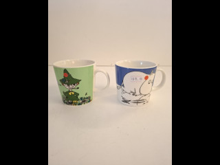 Muumimukit 2kpl (nuuskamuikkunen&muumipeikko)