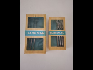 Vintage Hackman aterimet 3kpl veitsiä& 3kpl veitsiä